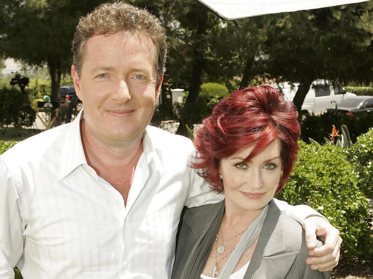 Sharon Osbourne and Piers Morgan on April 27, 2007 -- Photo by: Chris Haston/NBCU Photo Bank