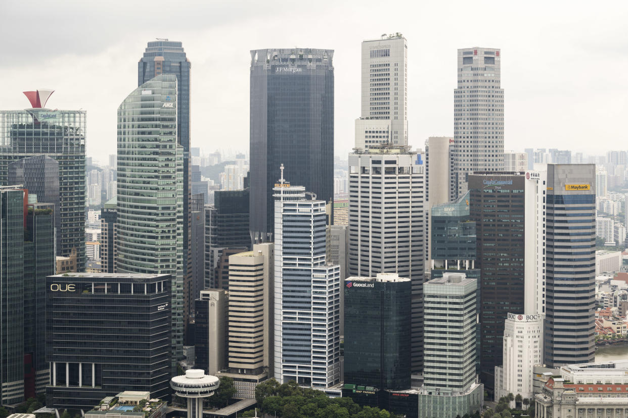 The skyline of Central Business District in Singapore. (Photo: Bloomberg)