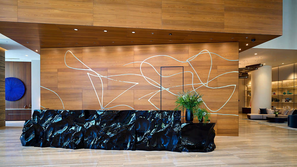 The lobby of The Grand by Gehry - Credit: Weldon Brewster for The Grand by Gehry