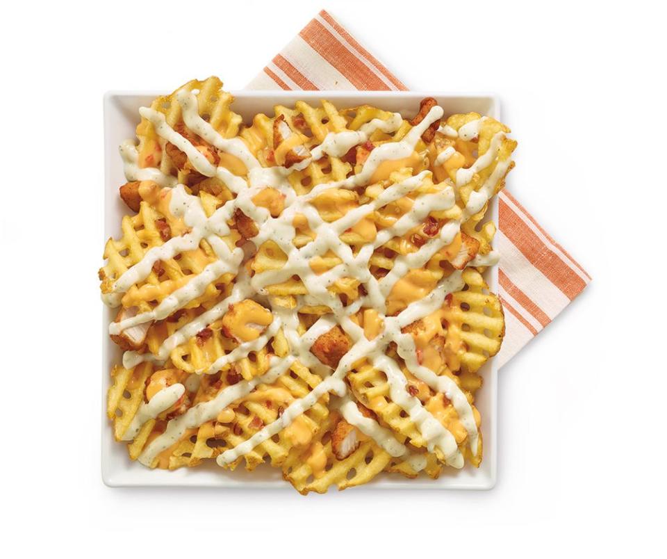 loaded Southern waffle potato fries...