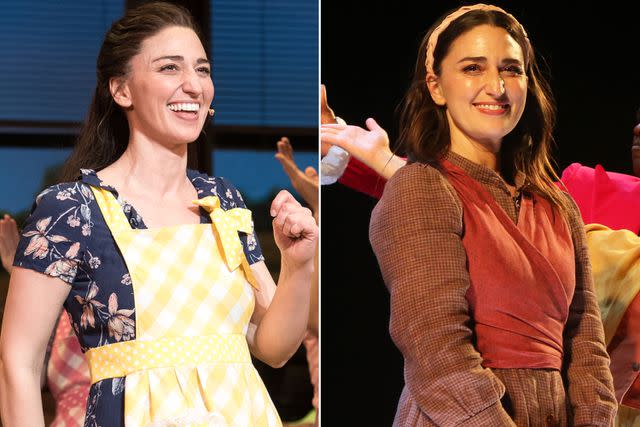 Noam Galai/Getty; Bruce Glikas/Getty Sara Bareilles in 'Waitress' and 'Into the Woods'