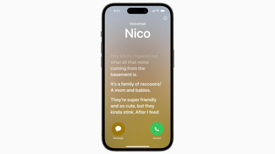 Live Voicemail in iOS 17