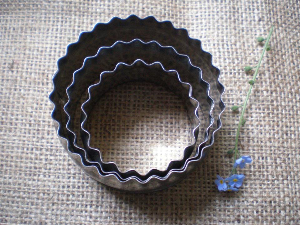<p>We're betting these <a href="https://www.etsy.com/listing/295220989/vintage-sky-line-pastrycookiescone" rel="nofollow noopener" target="_blank" data-ylk="slk:nesting cutters;elm:context_link;itc:0;sec:content-canvas" class="link ">nesting cutters</a> bring back some memories of helping Grandma with pastry-making.</p>