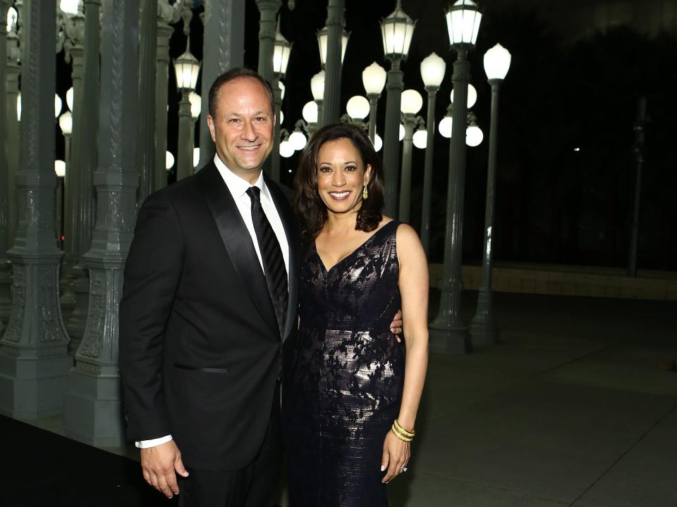 Doug Emhoff and Kamala Harris in 2014.