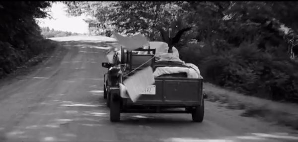 As the preview ends and the sheets continue to become one with the wind, you notice she has packed personal items in the back of her truck. 