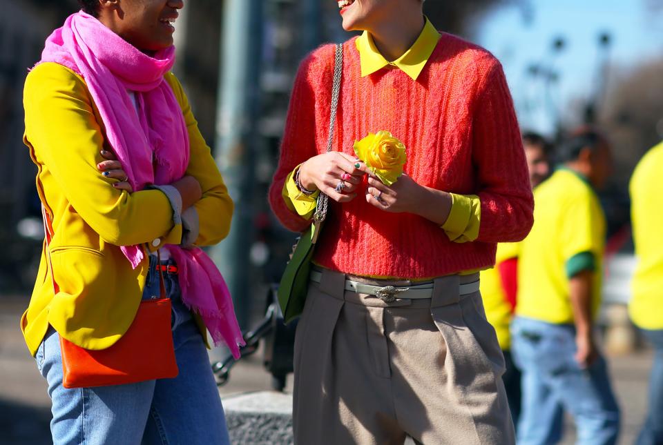 Neon color-blocking: a definitive trend of the early 2010s.