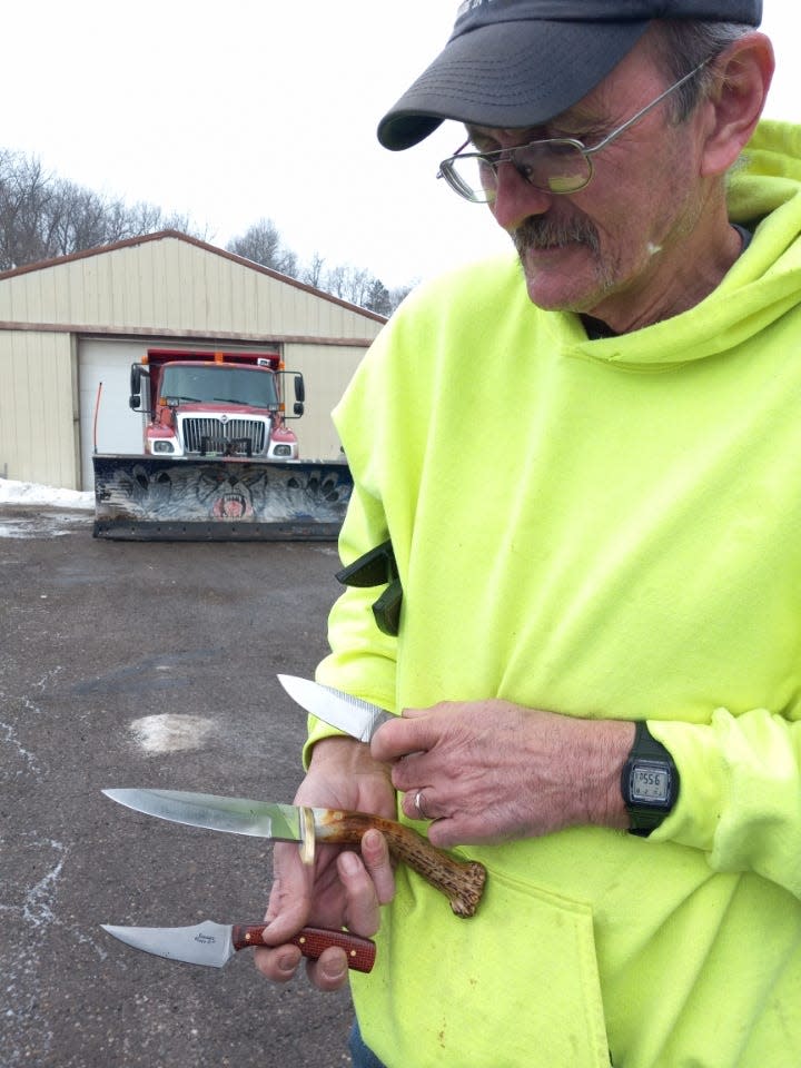 Beach City Road Supervisor Rick Savage is a knife maker in his spare time. He also occasionally sells and donates knives to help fight cancer or other charities.