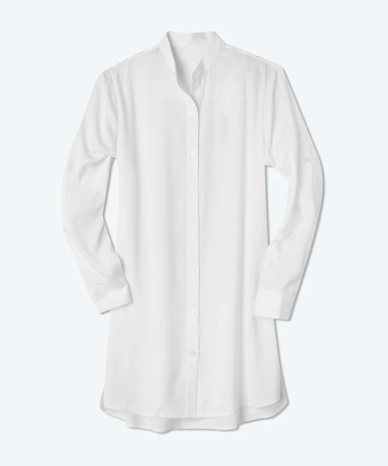 3) The Short Effortless Shirtdress Cover-Up