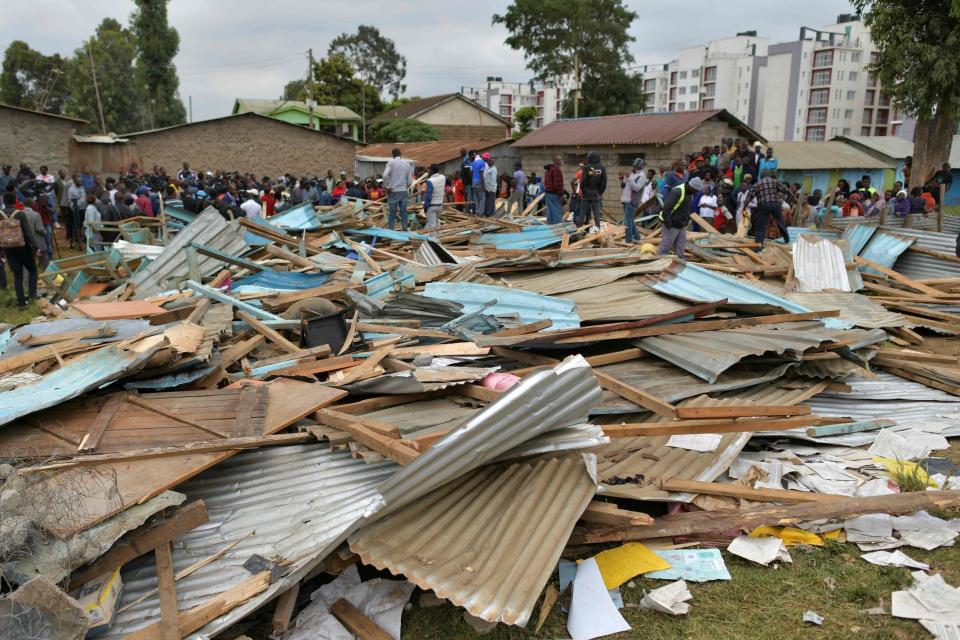 Seven children died and scores injured early on Monday when a school building collapsed in the Kenyan capital Nairobi (AFP/Getty Images)