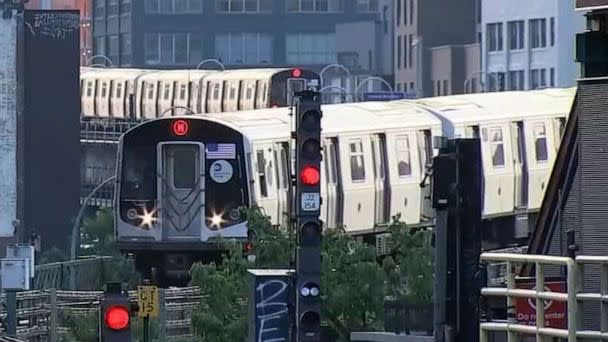 PHOTO: In this still from a video, a subway train is shown in New York. (WABC)