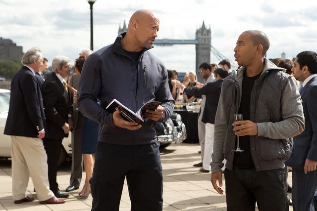 <p>Entertainment Pictures / Alamy</p> Dwayne Johnson and Chris 'Ludacris' Bridges in 'Fast and Furious 6'