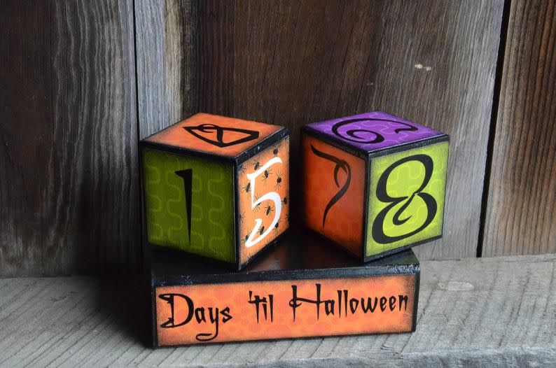5) Halloween Countdown Advent blocks
