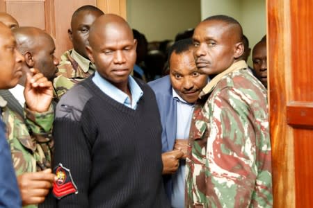 Kiambu county governor Ferdinand Waititu arrives in court to face corruption-related charges, at the Milimani Law Courts in Nairobi
