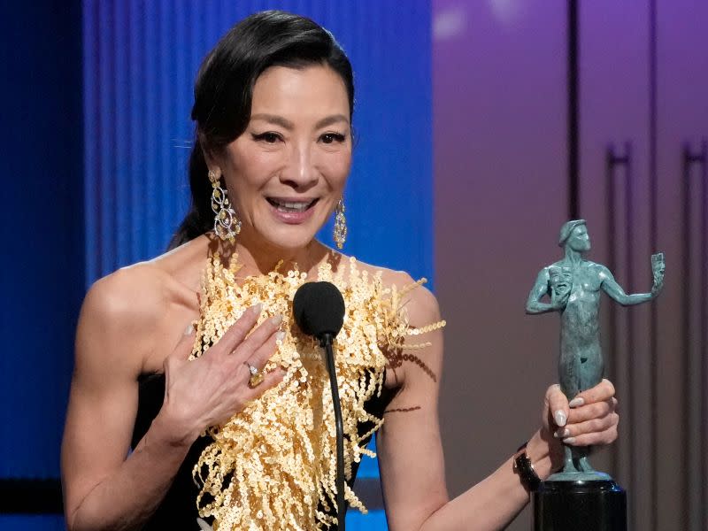 ▲楊紫瓊獲美國演員工會「最佳女主角」獎項。（圖／美聯社）