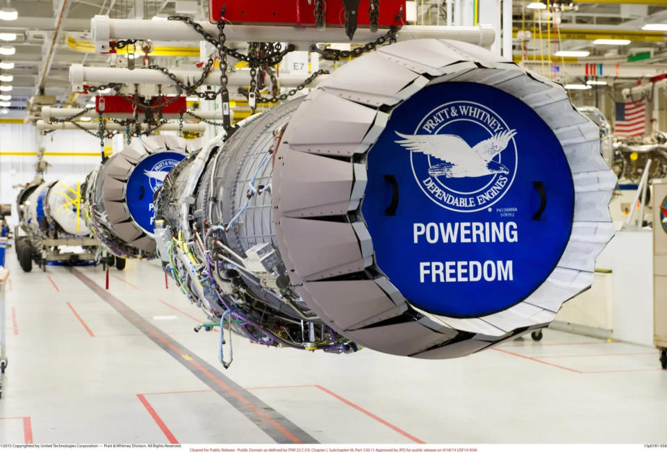  Pratt & Whitney’s F135 jet engines power F35 fighter planes used by the U.S. military and its allies. (Courtesy of Pratt & Whitney)