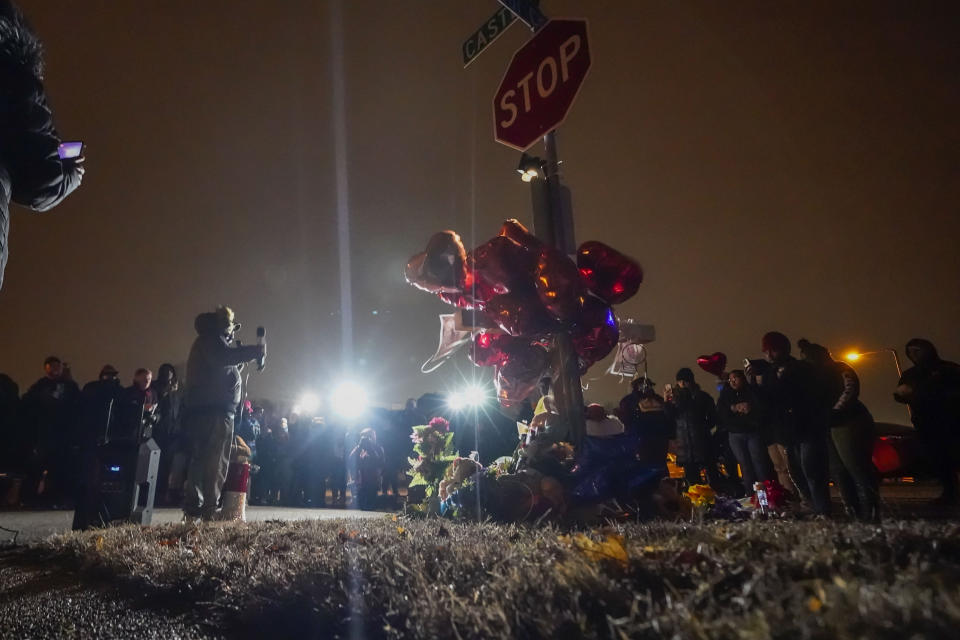 FILE - Rodney Wells, stepfather of Tyre Nichols, speaks at a prayer gathering at the site where Nichols was beaten by Memphis police officers, and later died from his injuries, in Memphis, Tenn., on Jan. 30, 2023. The beating and death of Nichols by members of a plainclothes anti-crime task force has renewed scrutiny on the squads often involved in a disproportionate number of use of force incidents and civilian complaints. (AP Photo/Gerald Herbert, File)