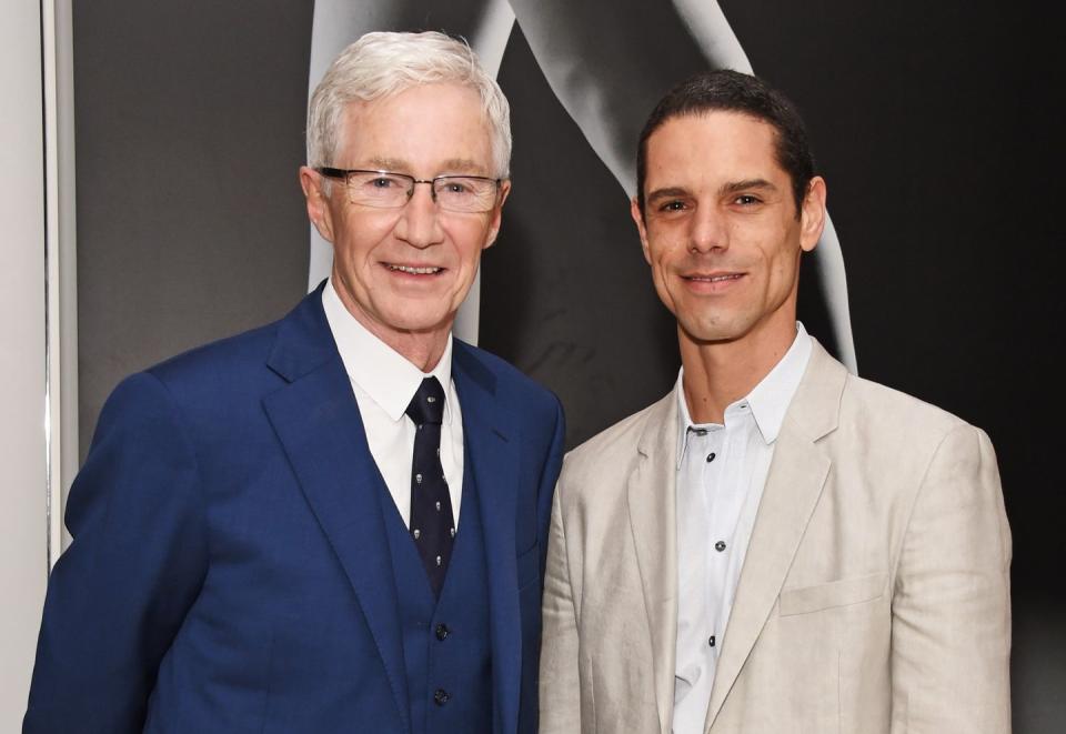 paul o'grady and husband andre portasio pictured in 2018