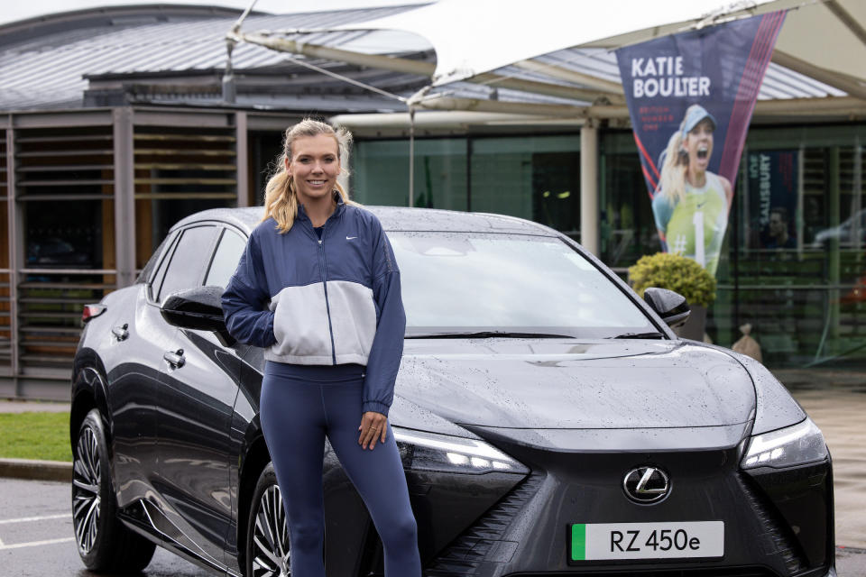 Katie Boulter with her Lexus car