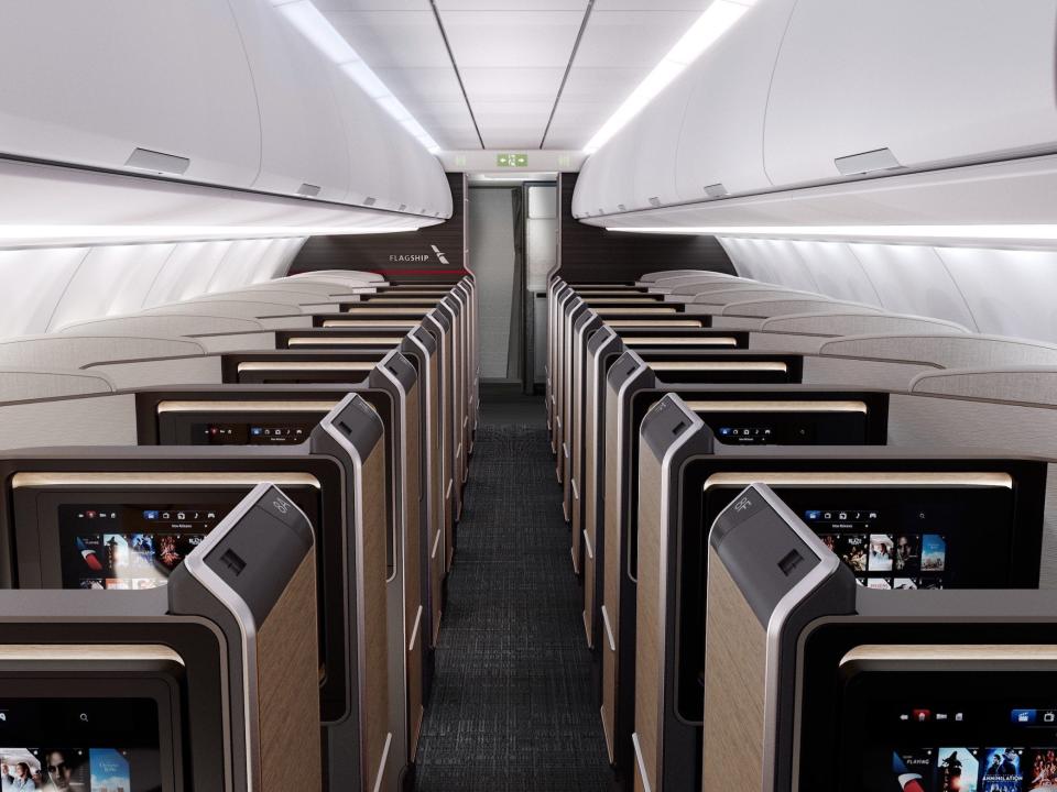 Die neue Flagship-Suite im neuen Airbus-Modell - mit Schiebetüren. - Copyright: American Airlines