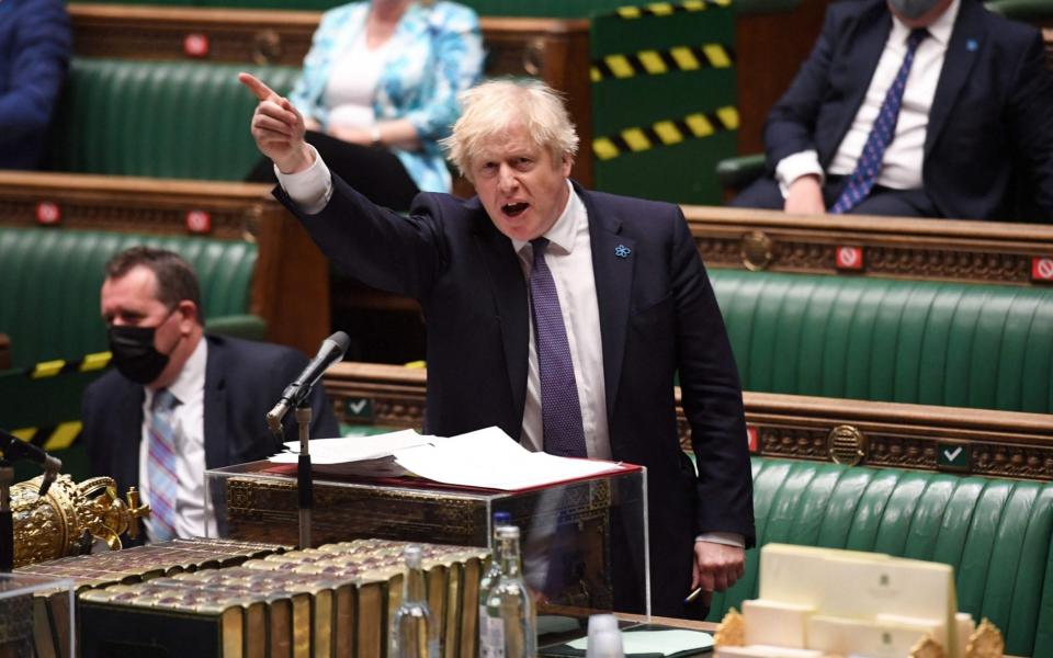 boris johnson in the house of commons - JESSICA TAYLOR/AFP