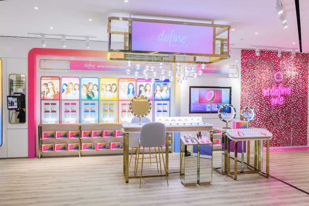 At the beauty salon, after getting fitted with Define by Acuvue lens, customers can opt for a beauty makeover with products from a Korean brand (PHOTO: Videre Eyecare)