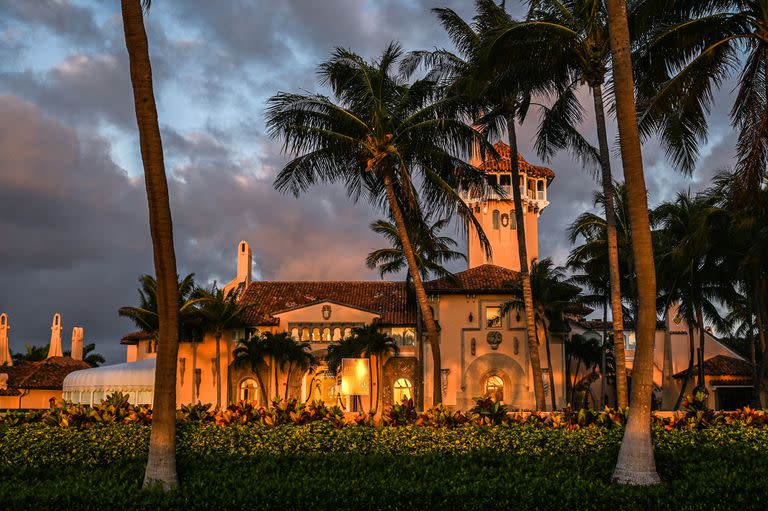 Mar a Lago Club, hogar del expresidente estadounidense Donald Trump, el 22 de marzo de 2023 en Palm Beach, Florida