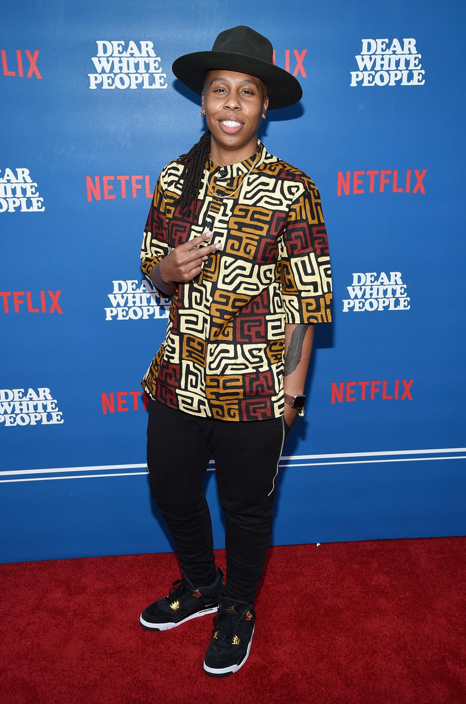 At the premiere for "Dear White People" in Los Angeles.&nbsp;