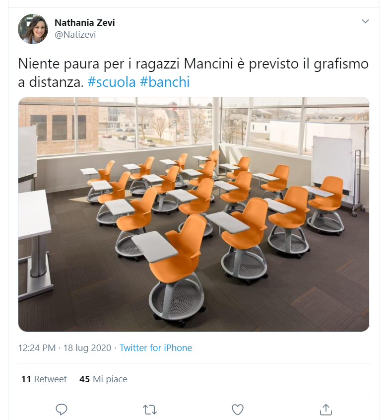 Tra le polemiche sui costi si inserisce la fantasia degli utenti social che ha immaginato i banchi come "auto a scontro" durante la ricreazione. C'è poi chi si è accorto che potrebbero essere utili per scolare la pasta, visto i fori dove si ripongono gli zaini. Qualcuno ha giocato con le parole tirando fuori l'espressione "banchi di nebbia" per esprimere una mancanza di visione nella creazione della scuola del futuro.