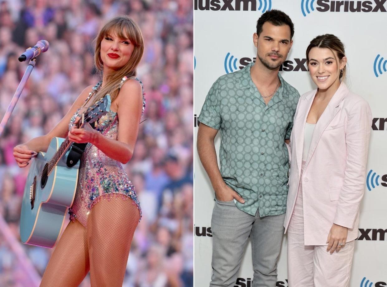 Taylor Swift, the actor Taylor Lautner, and his wife, who's also named Taylor Lautner.