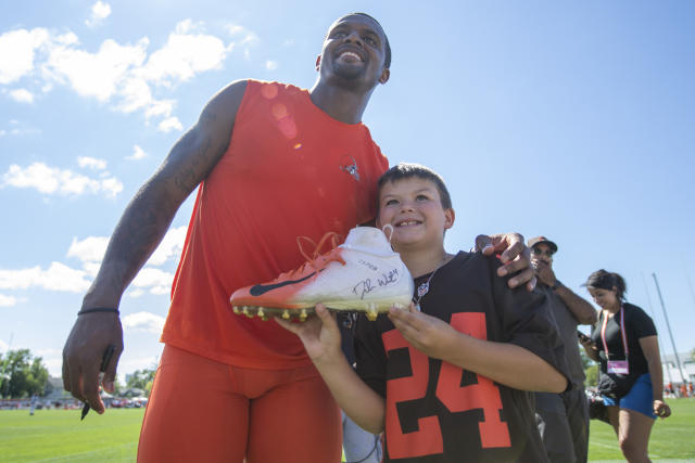 Deshaun Watson is all smiles in his return to practice with the