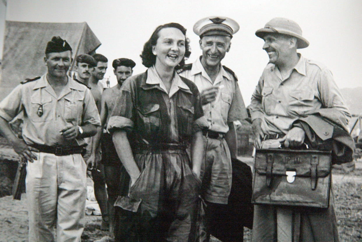 Geneviève de Galard, le  24 mai 1954 à Luang Prabang. (Photo by SFI / AFP)