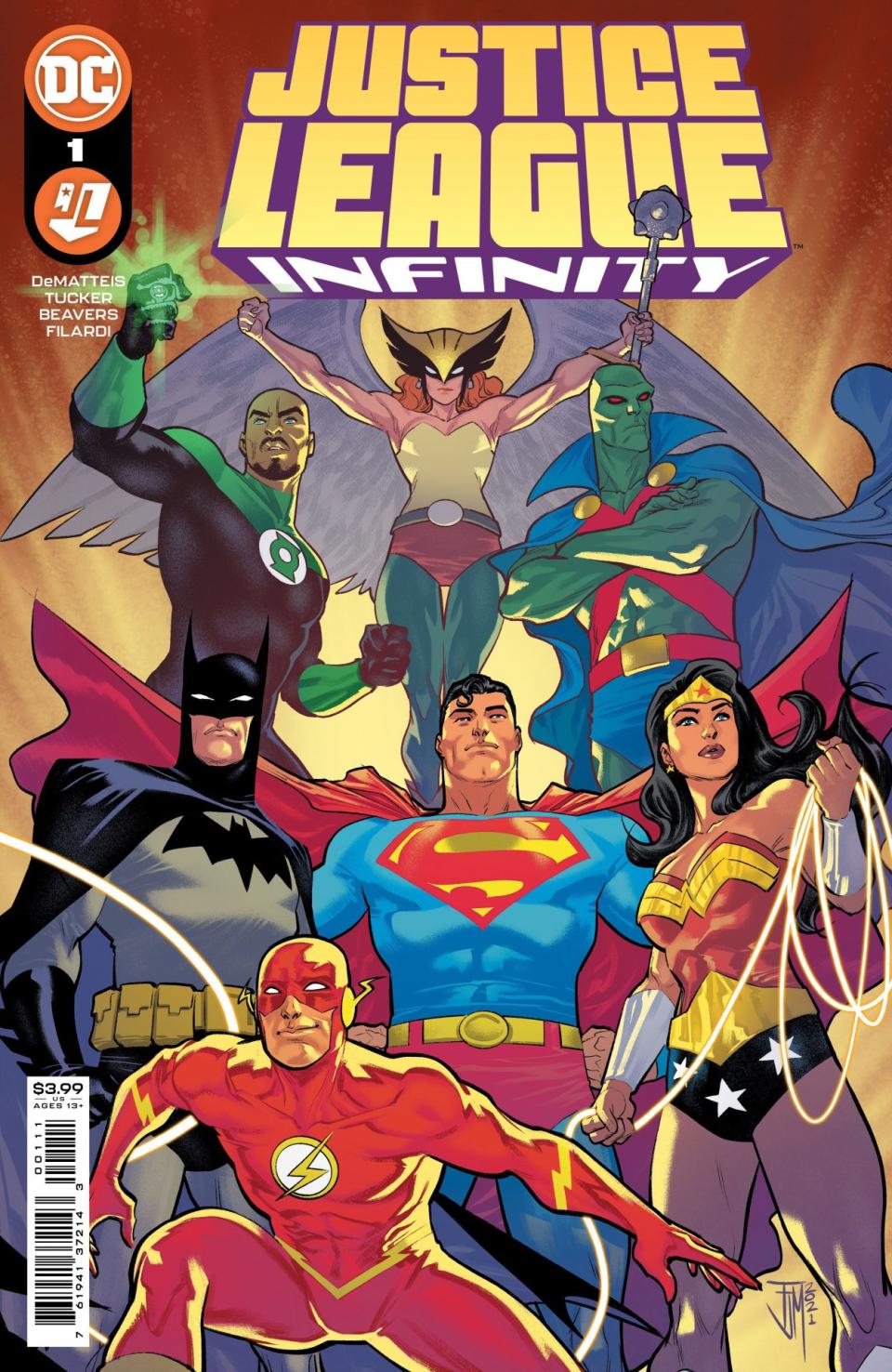 The heroes of the DC Animated Universe return in Justice League Infinity, featuring a cover from Francis Manapul 
