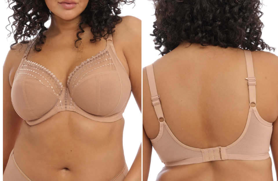 Elomi Matilda Full Figure Underwire Plunge Bra in Cafe.