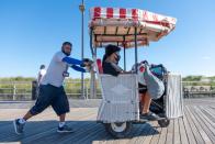 <p>Push-carts were used back in the 1930s on the Boardwalk and still are today.</p>