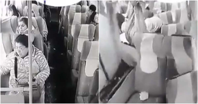 小巴7名乘客不幸罹難，車內煉獄影像曝光。（圖／翻攝自推特）