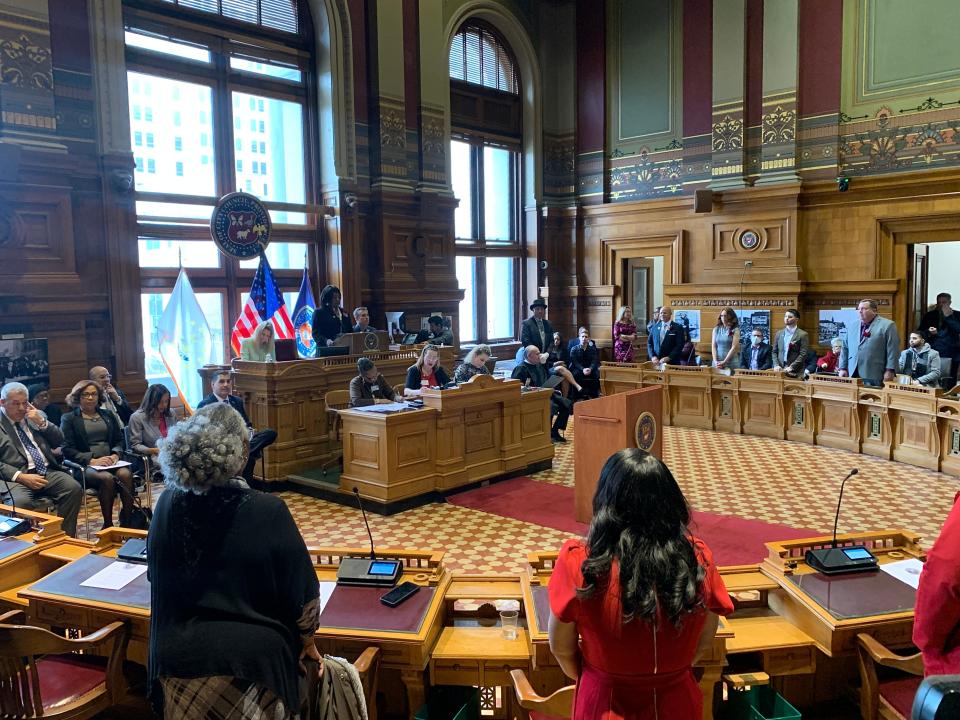 Providence's City Council is sworn in Jan. 2, 2023.