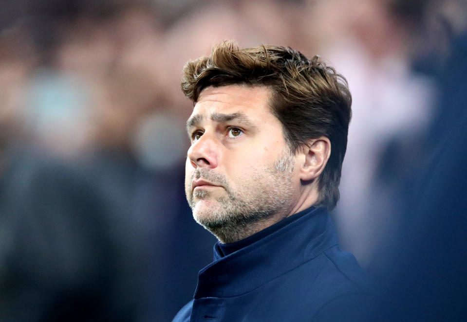 LONDON, ENGLAND - OCTOBER 22: Tottenham Manager Mauricio Pochettino during the UEFA Champions League group B match between Tottenham Hotspur and Crvena Zvezda at Tottenham Hotspur Stadium on October 22, 2019 in London, United Kingdom. (Photo by Chloe Knott - Danehouse/Getty Images)