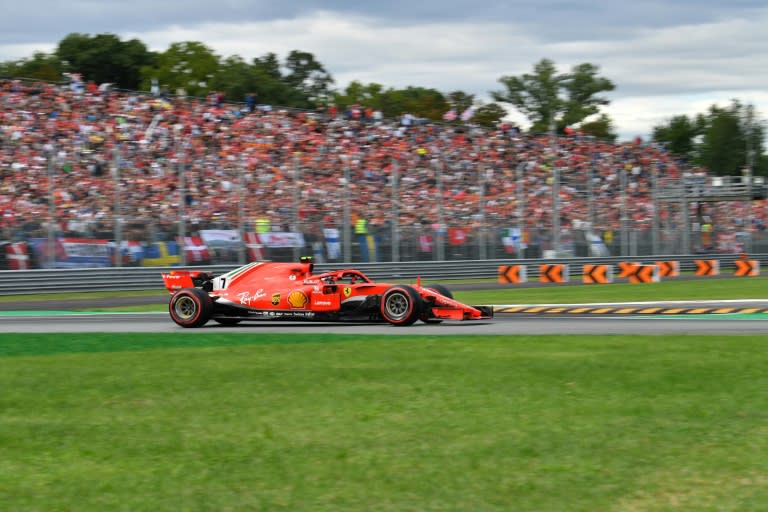 Ferrari's Kimi Raikkonen delighted Italian fans as he drove the fastest ever Formula One lap and took pole position at Monza