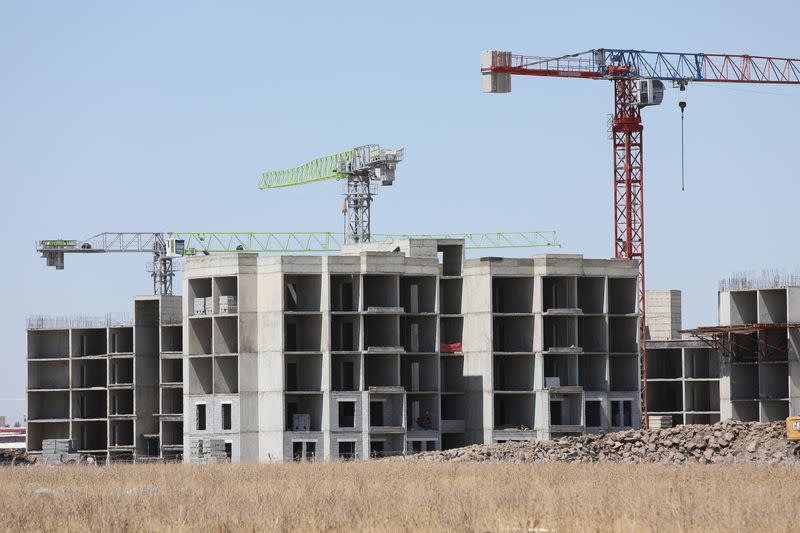 New buildings for earthquake survivors are under construction in Diyarbakir