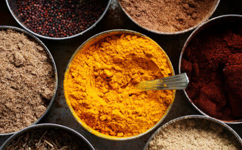 <p>Turmeric contains a compound called <a rel="nofollow noopener" href="http://lpi.oregonstate.edu/mic/dietary-factors/phytochemicals/curcumin" target="_blank" data-ylk="slk:curcumin;elm:context_link;itc:0;sec:content-canvas" class="link ">curcumin</a> that has anti-inflammatory properties. Ansel recommends turmeric for anyone who has achy or sore joints. Sprinkle turmeric over roasted veggies, add a curry powder containing turmeric to soups, or try it over scrambled eggs. Plus, turmeric might help protect your memory and mood.</p>