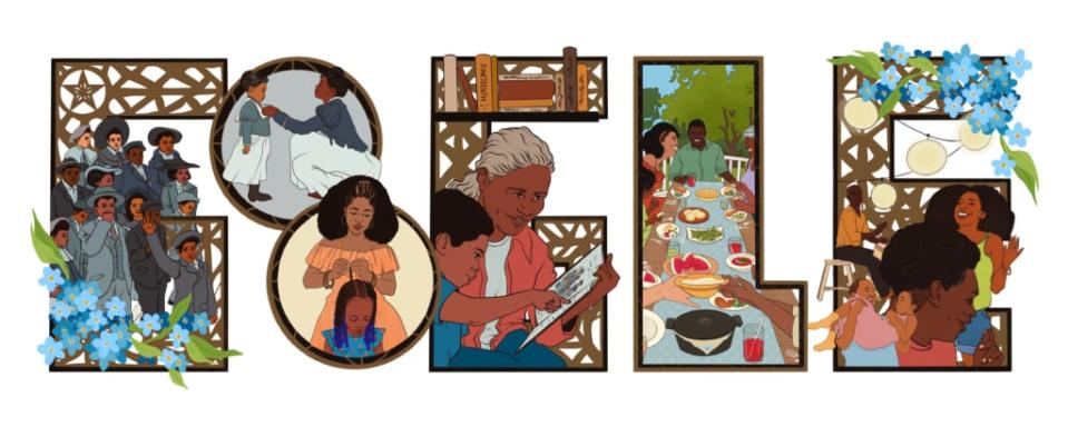 Rachelle Baker’s Google Doodle for Juneteenth