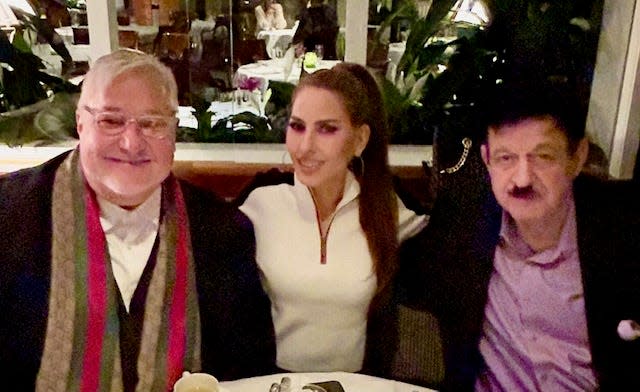 Radio’s Michael Patrick Shiels, Kerri Kasem and George Noory palling it up at Polo Lounge.