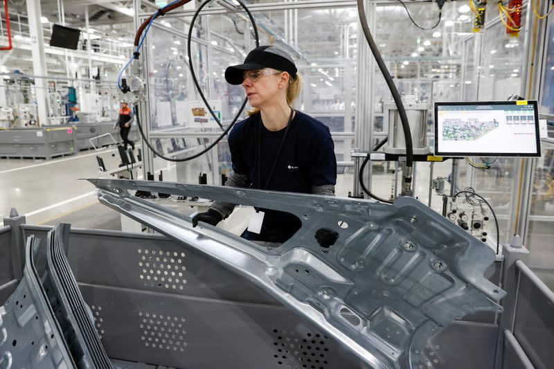 FILE PHOTO: Startup Rivian Automotive's electric vehicle factory in Normal