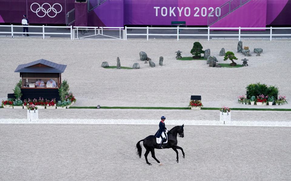 Great Britain's Carl Hester on En Vogue during the Grand Prix Freestyle - Individual Final at the Equestrian Park on the fifth day of the Tokyo 2020 Olympic Games - Danny Lawson/PA