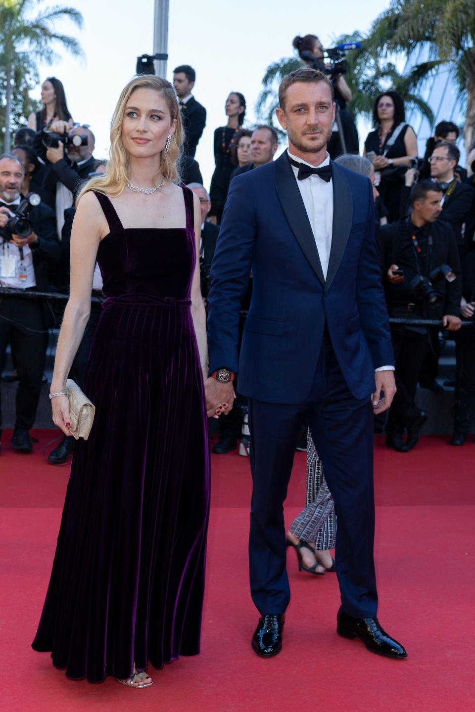 Pierre Casiraghi et sa femme Beatrice Borromeo - Montée des marches du film « Le comte de Monte-Cristo » lors du 77ème Festival International du...