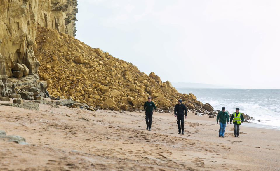  The Dorset cliff was used to film Broadchurch. (SWNS)