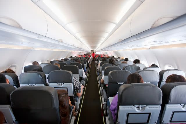 <p>Getty</p> Interior of an airplane