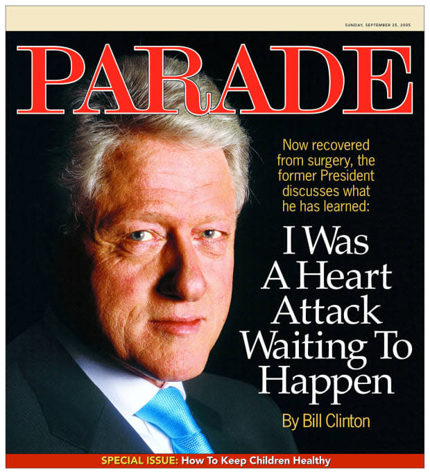 <p>In 2004, former president Bill Clinton suffered chest pain severe enough to send him to his doctor, where heart blockages were discovered. After recovering from heart surgery, Clinton vowed to help the American Heart Association spread the word about healthy eating and exercising—something he realized he needed to be better about. Beyond his personal health makeover plan, he decided to work to help the 9 million children and adolescents who were overweight or obese by targeting the food industry to create healthier kids’ meals and using his story to highlight the health dangers of carrying around too much weight.</p>