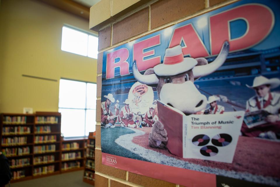 Vandegrift High School's library on March 2, 2022.