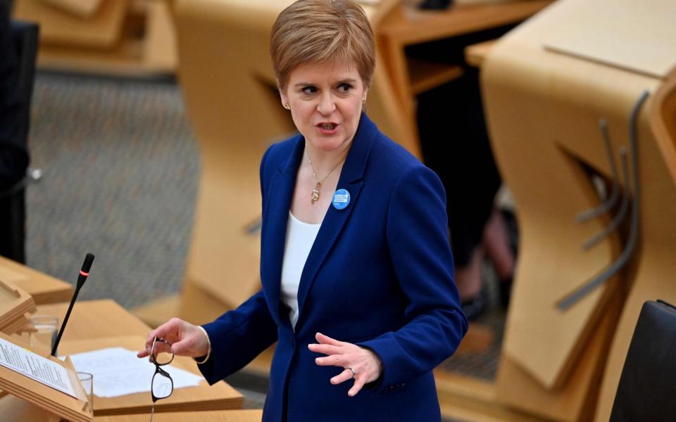 Nicola Sturgeon is set to follow the lead of her counterpart in Cardiff - JEFF J MITCHELL/AFP